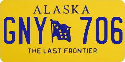 AK license plate GNY706