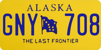 AK license plate GNY708