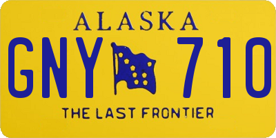 AK license plate GNY710