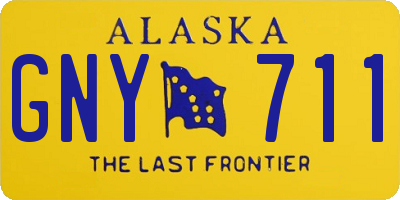 AK license plate GNY711