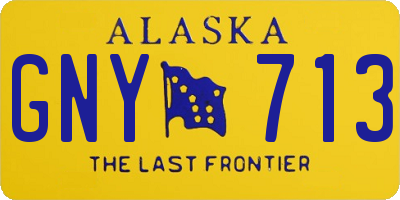 AK license plate GNY713