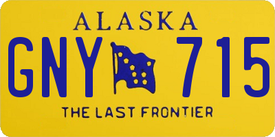 AK license plate GNY715