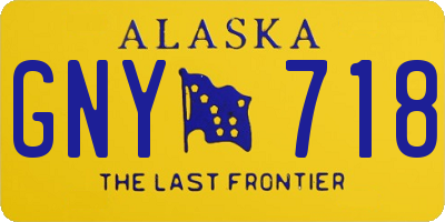 AK license plate GNY718