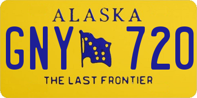 AK license plate GNY720