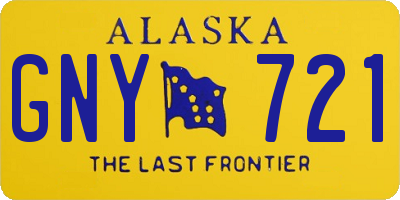 AK license plate GNY721