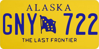 AK license plate GNY722