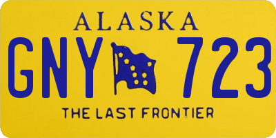 AK license plate GNY723