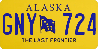 AK license plate GNY724