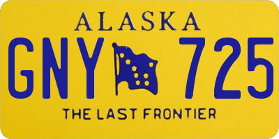 AK license plate GNY725