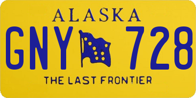 AK license plate GNY728