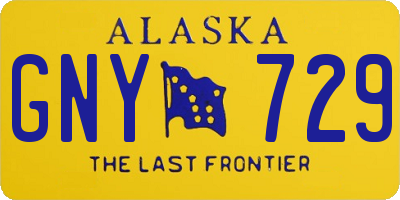 AK license plate GNY729