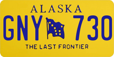 AK license plate GNY730