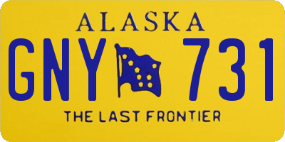 AK license plate GNY731