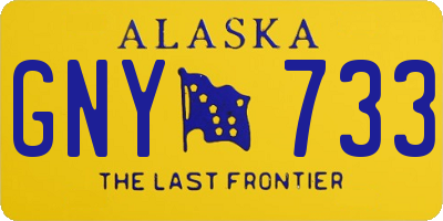 AK license plate GNY733