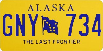 AK license plate GNY734