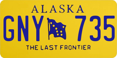 AK license plate GNY735