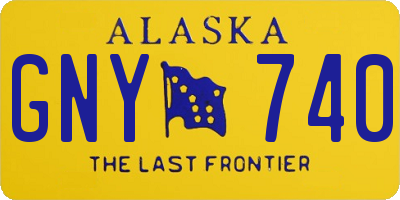 AK license plate GNY740