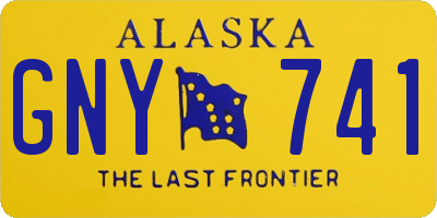 AK license plate GNY741