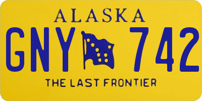 AK license plate GNY742