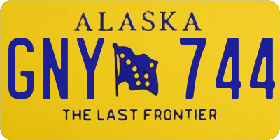 AK license plate GNY744