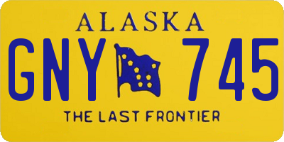 AK license plate GNY745