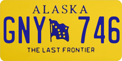 AK license plate GNY746
