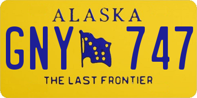 AK license plate GNY747