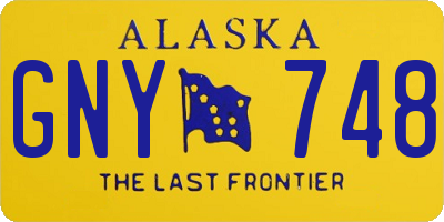 AK license plate GNY748