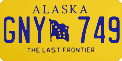 AK license plate GNY749