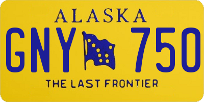 AK license plate GNY750