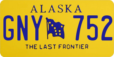 AK license plate GNY752