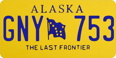 AK license plate GNY753