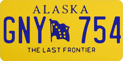 AK license plate GNY754