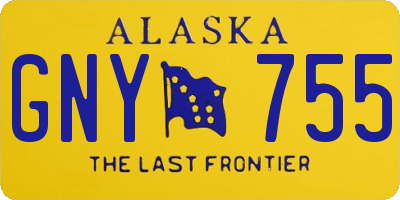 AK license plate GNY755