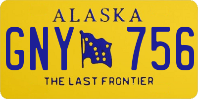 AK license plate GNY756