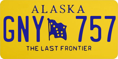 AK license plate GNY757