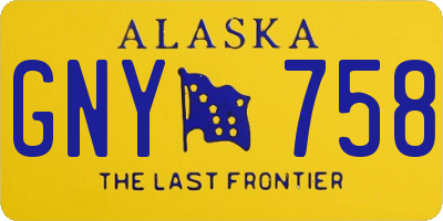 AK license plate GNY758