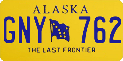 AK license plate GNY762