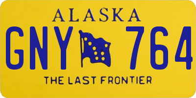 AK license plate GNY764