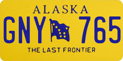 AK license plate GNY765