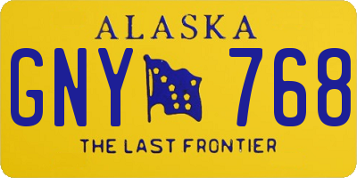 AK license plate GNY768