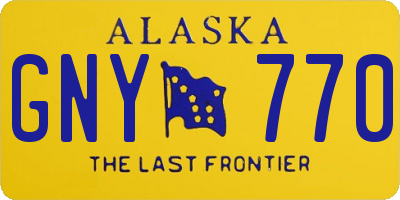 AK license plate GNY770