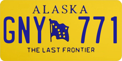 AK license plate GNY771