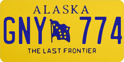 AK license plate GNY774