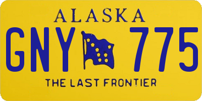 AK license plate GNY775