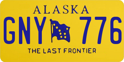 AK license plate GNY776