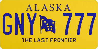 AK license plate GNY777