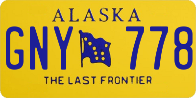 AK license plate GNY778