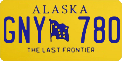AK license plate GNY780
