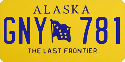 AK license plate GNY781